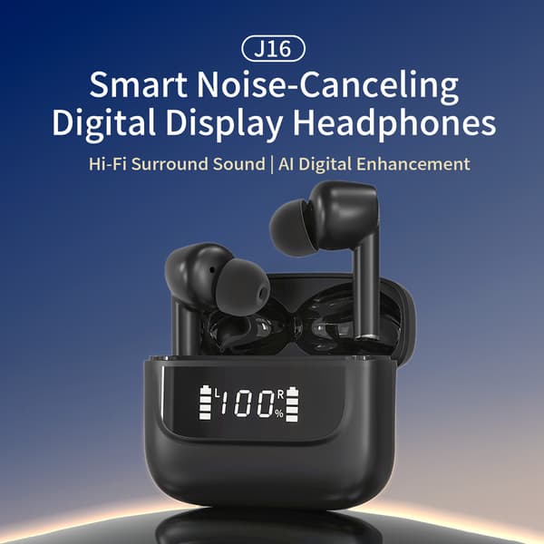J16 Pro TWS Bluetooth-øretelefoner: ENC-støjreduktion