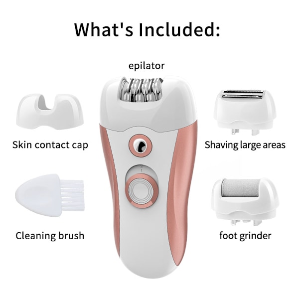 Naisten 3-in-1 sähköinen ladyshaver KS-009 Vaaleanpunainen