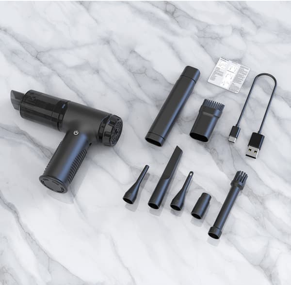 Bilstøvsuger med blæsefunktion 7 dyser Black Black