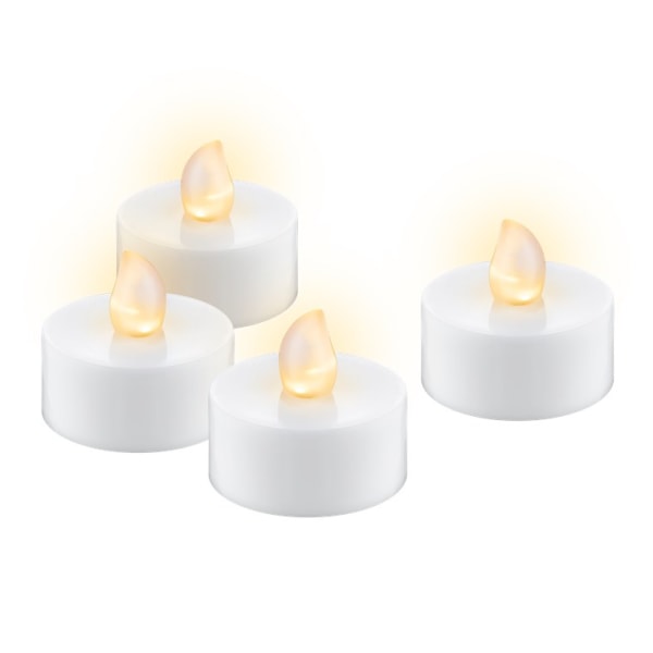 Uppsättning med 4 LED-te-lampor med timer Vit