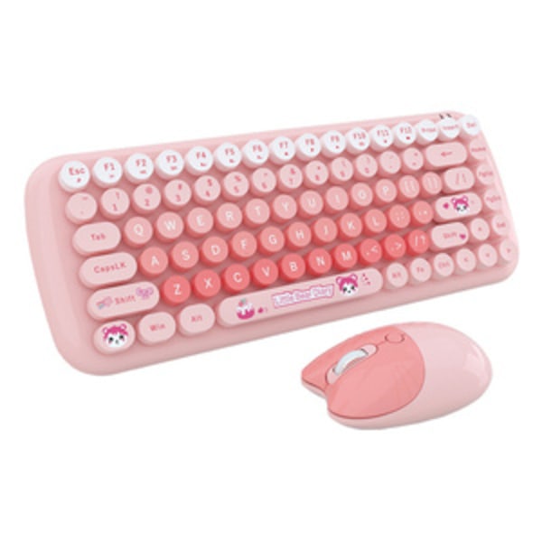 MOFII Candy New 2.4G trådlöst tangentbord + mus set (rosa)