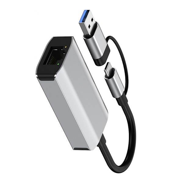 USB 3.0 & Type-C Dual Gigabit Ethernet Adapter Hub