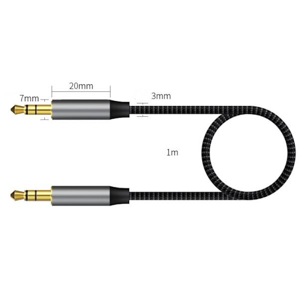 3,5 mm lydkabel til AUX tilslutning Sort 1 m
