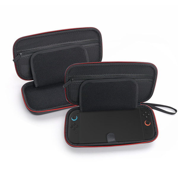 Elegant svart PU-bärväska för SWITCH 2 med korthållare