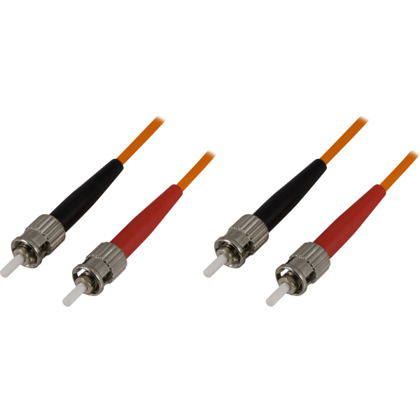 OM1 Fiber cable, ST - ST, duplex, UPC, 62,5/125, 10m, orange