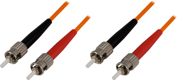 OM1 Fiber cable, ST - ST, duplex, UPC, 62,5/125, 10m, orange
