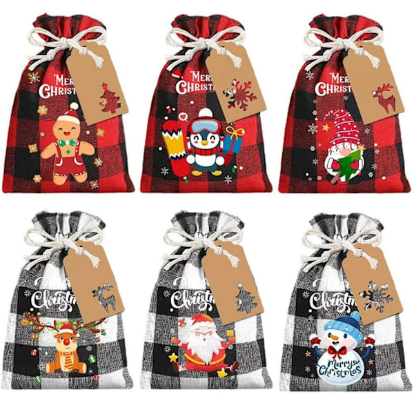 Juljute presentpåsar 6-pack