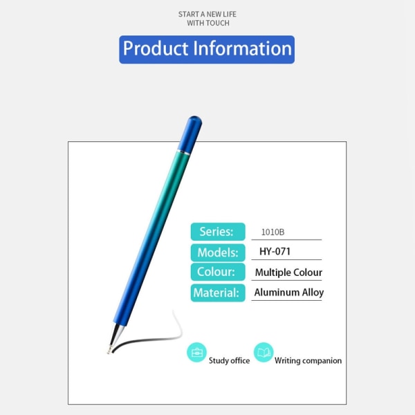 Magnetic Suction Stylus Penna med inbyggd spetsdesign Mörkblå gradient
