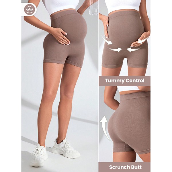 Graviditets Capri Leggings, 2-pak Over maven Trænings Yogabukser S