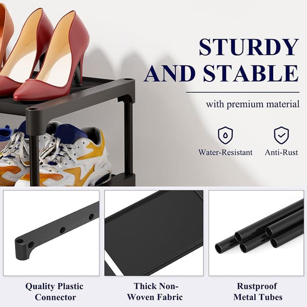 Stilfuld metalskoskab Black Black