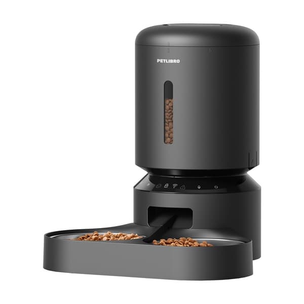 Petlibro vilja-automaatti kahdella kulholla, Wifi, 5L (musta)