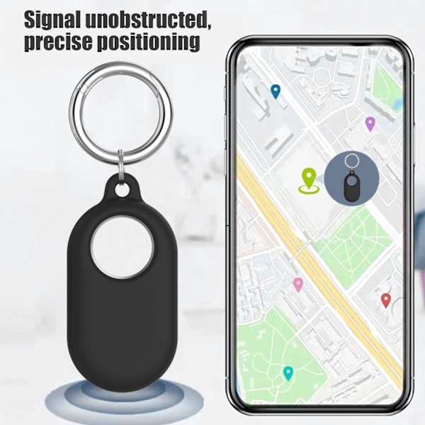 Samsung Galaxy Smart Tag 2 fodral / hållare med nyckelring Svart