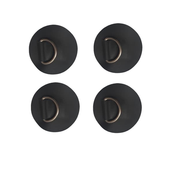 Kajak D-ring 4-pak til fastgørelse på kajak og oppustelige både, til dækmontering og sikring af grej med PVC-patch og rustfrit stål sikkerhedsline, so