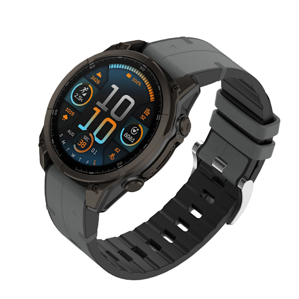 Grå 26mm silikone læderrem til Garmin Fenix-serien