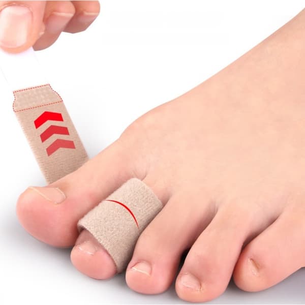 4-Pack Tåbandage: Korrigerare för överlappande tår, tåseparerare, tåskydd L L