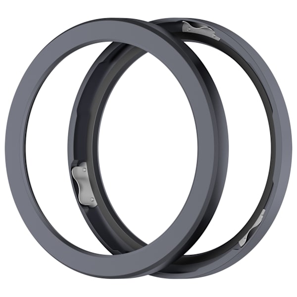 Yhteensopiva CMF Watch Pro 2 Metallinen kellonkehys + karkaistu kalvo Hopea