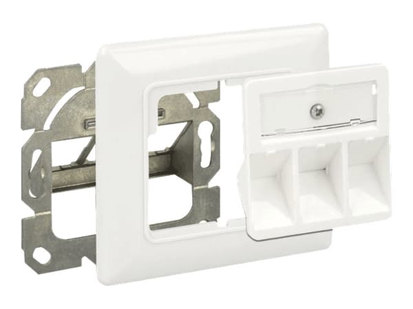 Keystone Wall Outlet 3 port compact