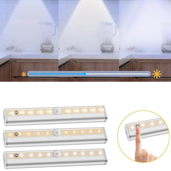 LED-ljuslister med fjärrkontroll 3-pack