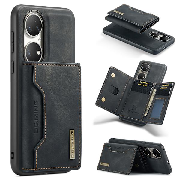 Tri-Fold Pung-Etui til Huawei Huawei P50 Sort
