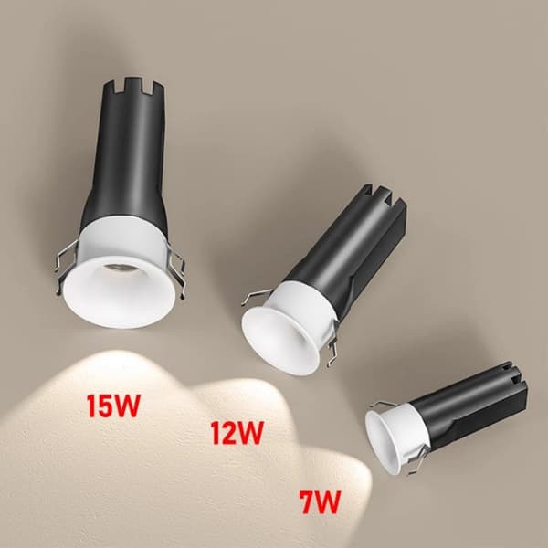 2-Pack LED Infälld Downlight - Platt Vit Kopp 10W Spotlight, 45mm Utskärning - 4000K Neutral Vit