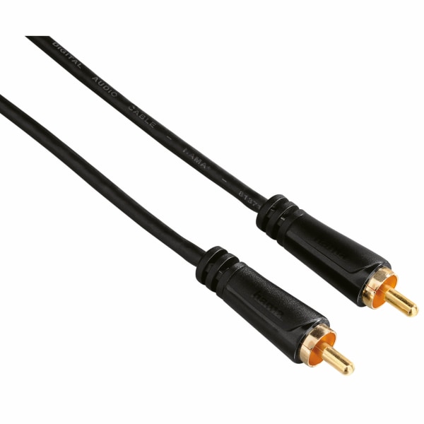 HAMA Kabel Audio 1xRCA-1xRCA Guld Svart 1.5m