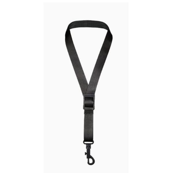 Justerbar halsrem til saxofon med skridsikkert design til alt, tenor, klarinet og obo, sort polyester, 58 x 5 cm