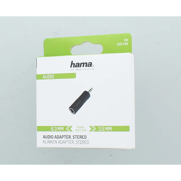 Adapter Audio 6,3 till 3,5 Hona till Hane Stereo
