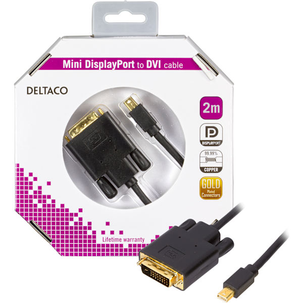 DELTACO DP-DVI202-K