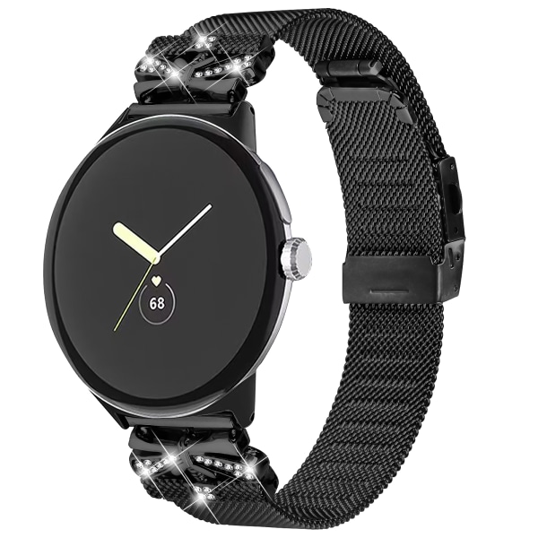 Klockarmband i Rostfritt Stål för Google Pixel Watch1/2 Svart
