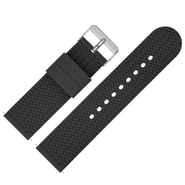 Klockarmband i Silikon för Huawei Klockor Svart 24 mm