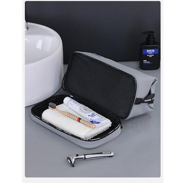 Herrarnas Resenecessär - Vattentät Hängande Dopp Kit Grå