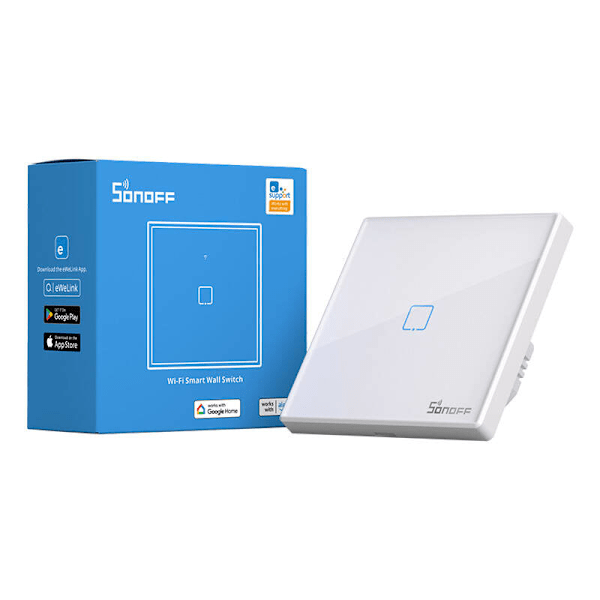 Smart Switch WiFi + RF 433 Sonoff T2 EU TX (1-kanal) opdateret