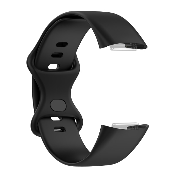 Silikone urrem til Fitbit Charge 5 Charge 6 Sort M