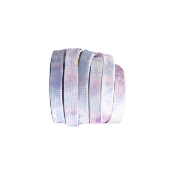 Tie-Dye trykte flade snørebånd (2 par) Lilla