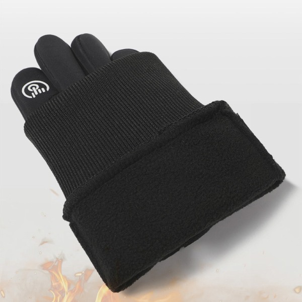 Vintervarma handskar, pekskärm aktiverad, vindtät/vattentät 1 pa Svart L
