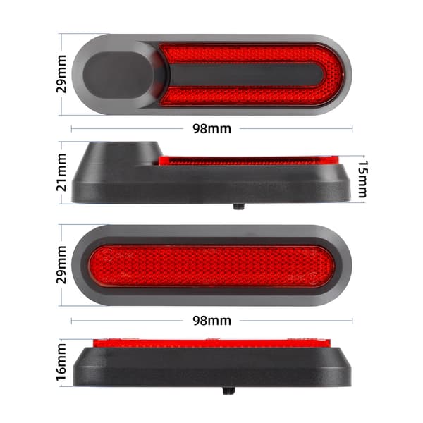 Xiaomi M365/PRO2 Scooter Sidedekoration Covers 4 Stk Red Red