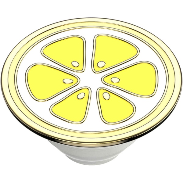 POPSOCKETS Enamel Lemon Slice Yellow Avtagbart Grip med Ställfun