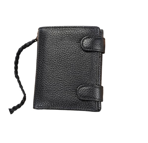 RFID-blockerande Läderplånbok för Män, Smal Bifold Plånbok med Presentask Black Black