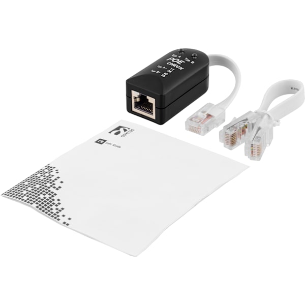 Test tool for POE (power over ethernet), black