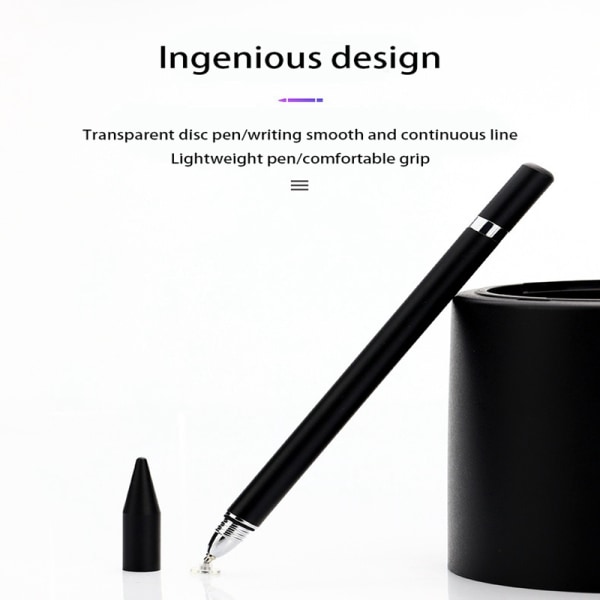 INF 2 i 1 Stylus penna med skrivfunktion svart