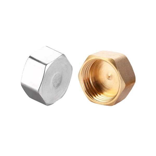Messing Rørprop Sæt - 8 Propper, PTFE Tape og 4 Skiver - NPT Gevind Hætter og Propper