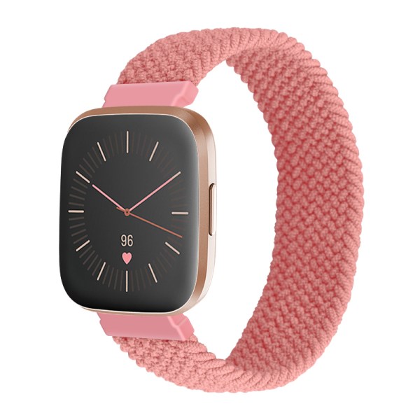 Kellon ranneke nylon Fitbit Versa/Versa 2 Vaaleanpunainen M