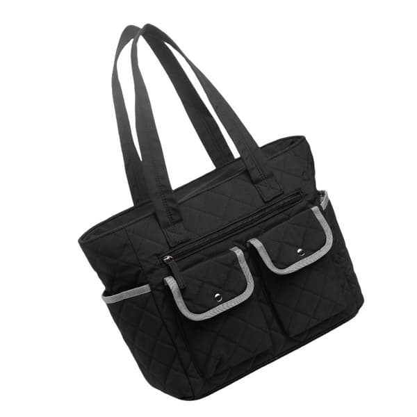 Kvinders multi-pocket mulepose til rejser og hverdagsbrug Black Black
