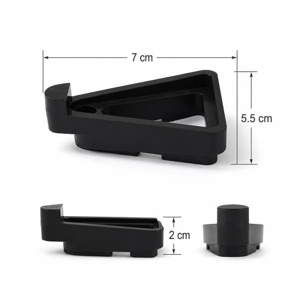 Planter Pottefødder Trekant Urtepotteholder 5-delt Black Black