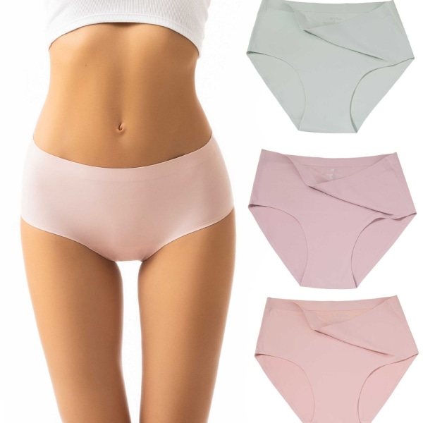 Bikinitrosor med hög midja, set Rosa + Vit 4XL