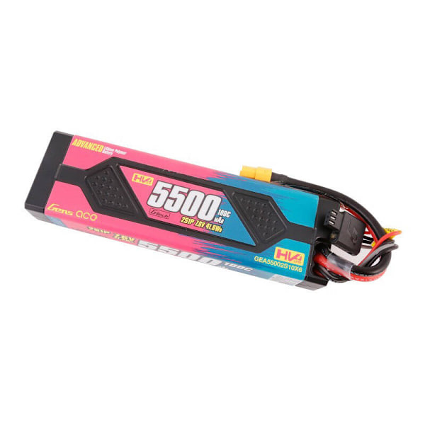 Gens ace Advanced 5500mAh 7,6V 100C 2S1P HardCase Lipo batteripakke med XT60