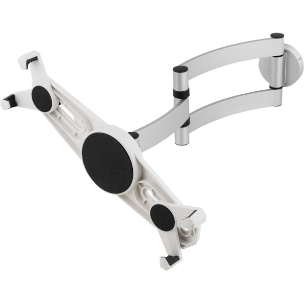 Wall bracket for tablet, rotatable 360, 3 joints, gray V2