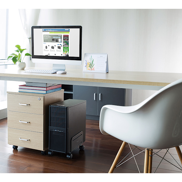 Office Universal mobile CPU stand, black