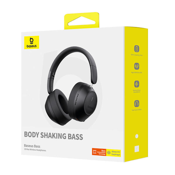Baseus Bass 30 Max langattomat kuulokkeet (musta)