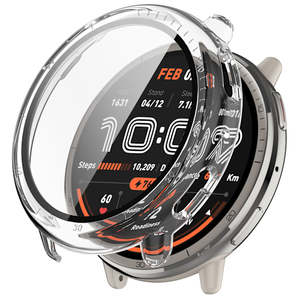 Skal till Huami Amazfit Active2 - Integrerat skärmskydd Transparent